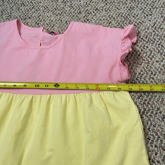 Simply Southern Colorblock Pastel Babydoll Dress with Ruffle Sleeves. Small. EUC - Picture 7 of 10